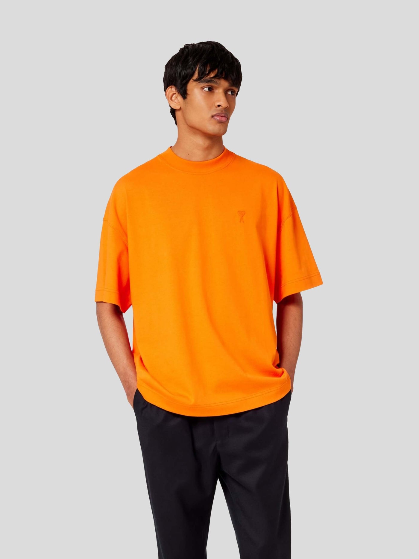 AMI Paris Shirts & Polos | Oversize T-Shirt de Coeur orange | UTS012.726 800 orange-1 / ADAM/EVE