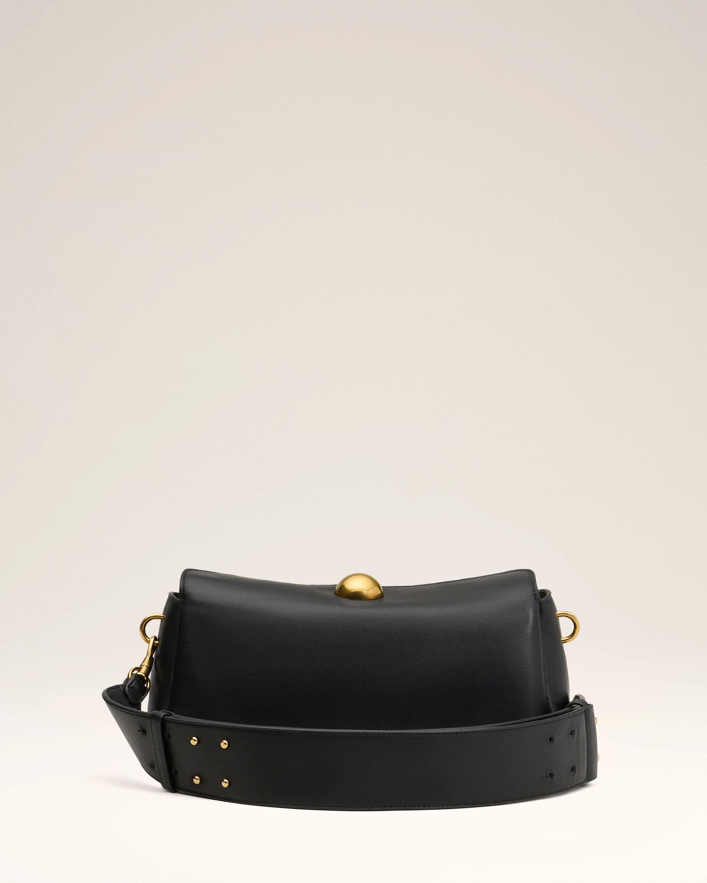 Carrousel Bag aus Leder in schwarz