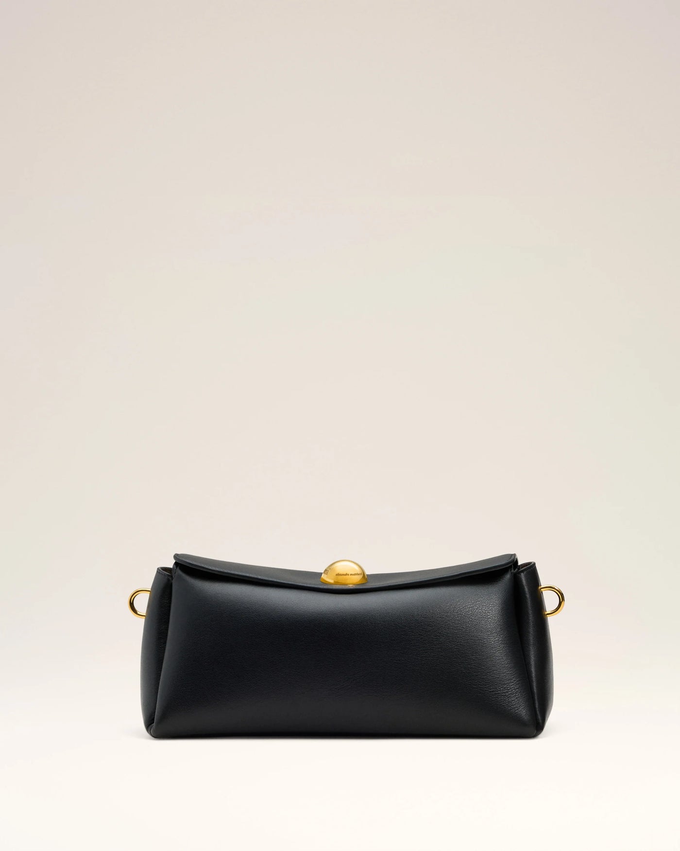Carrousel Bag aus Leder in schwarz