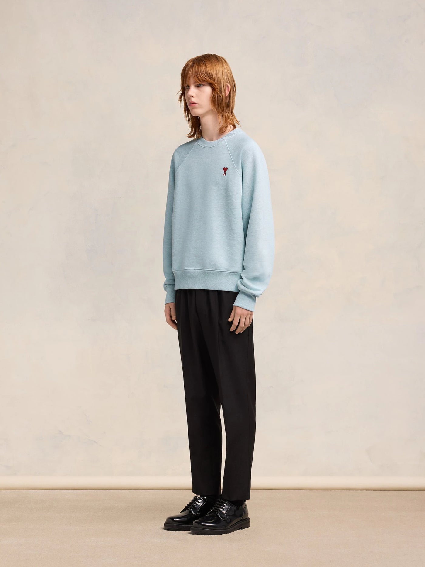 Rundhals Sweatshirt in cashmere blau