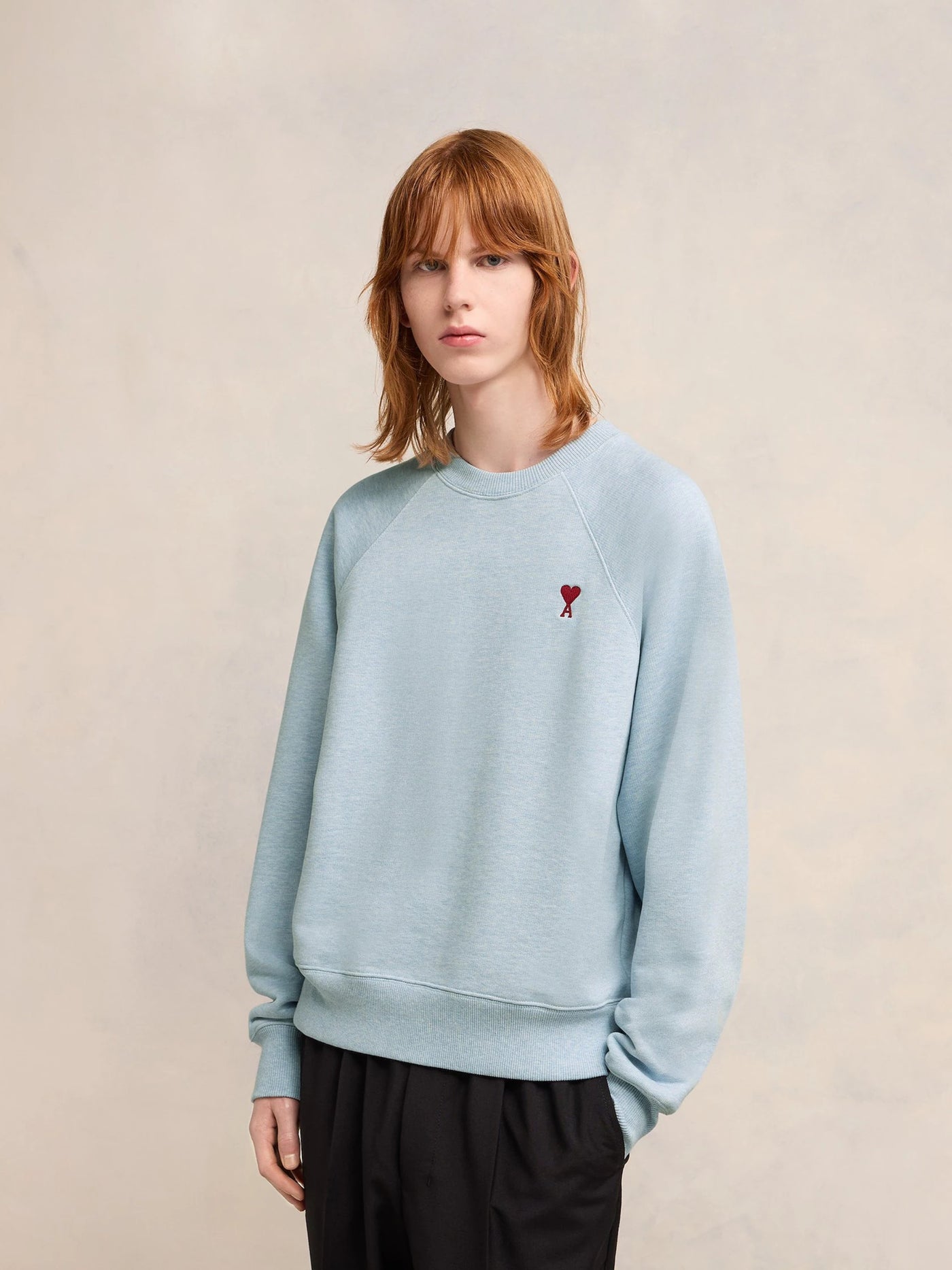 Rundhals Sweatshirt in cashmere blau