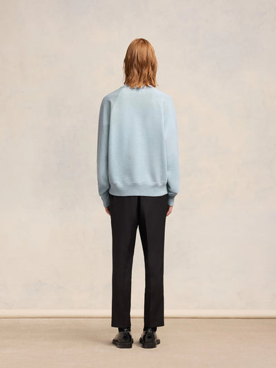 Rundhals Sweatshirt in cashmere blau