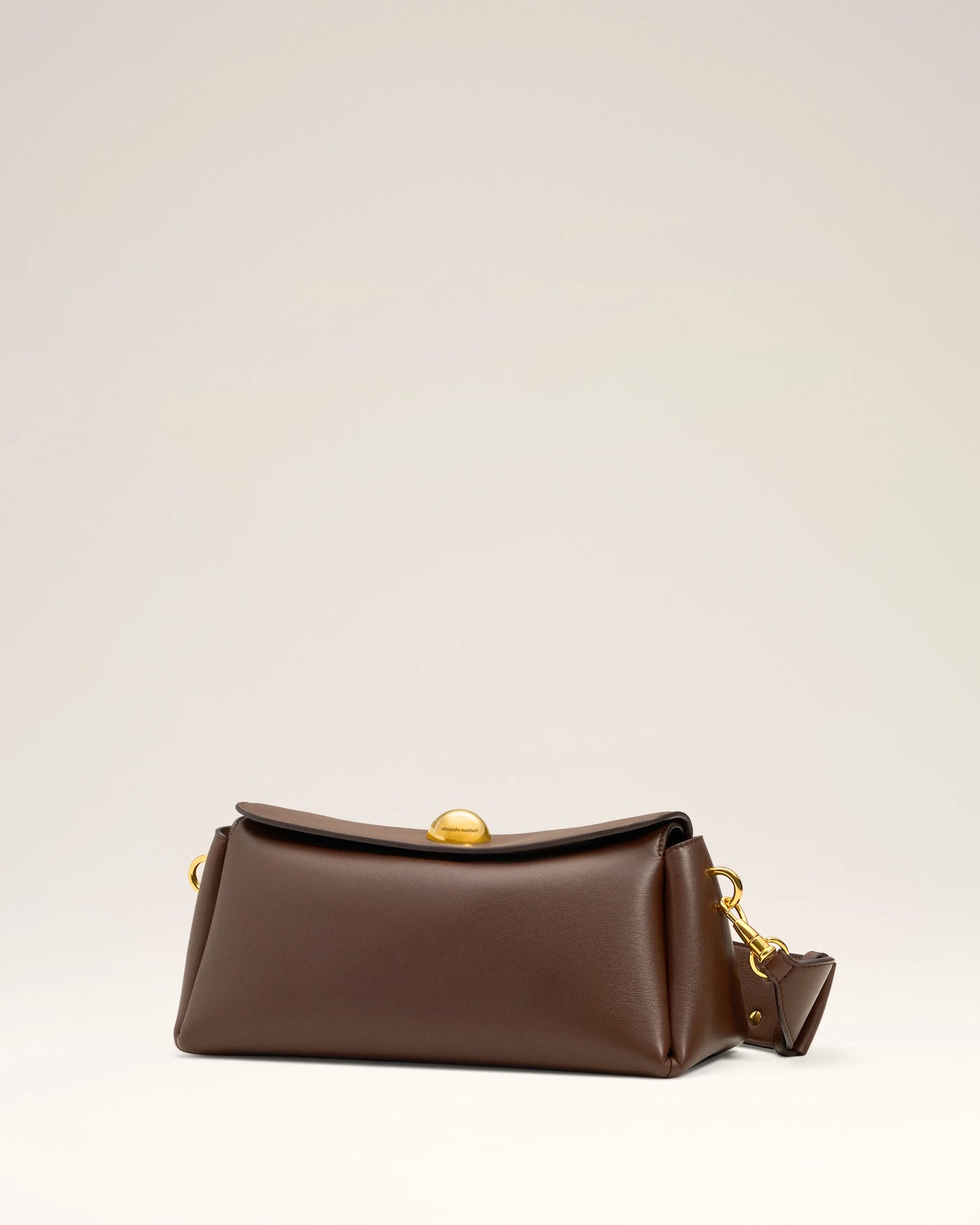 Carrousel Bag aus weichem Leder in braun-chocolat