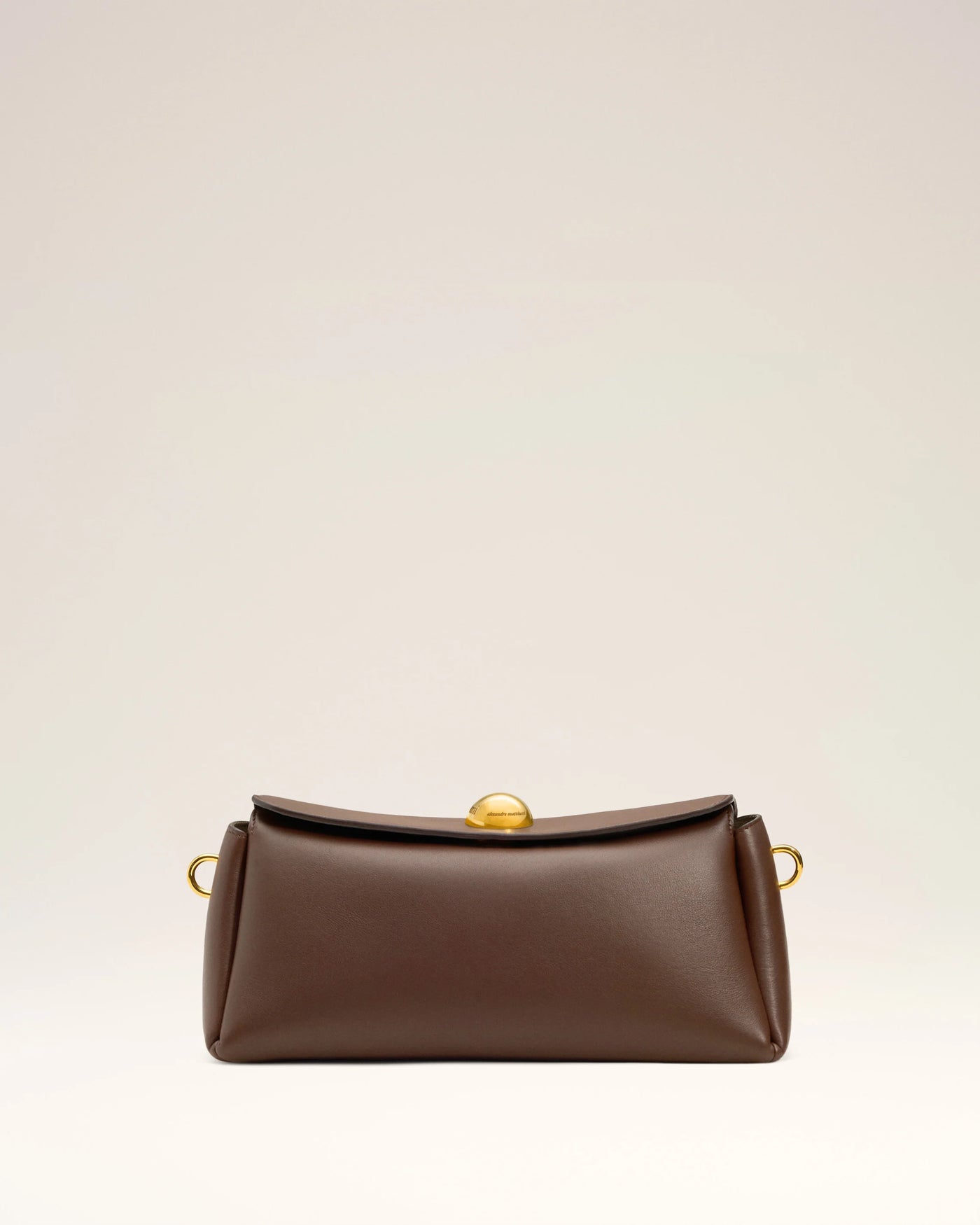 Carrousel Bag aus weichem Leder in braun-chocolat