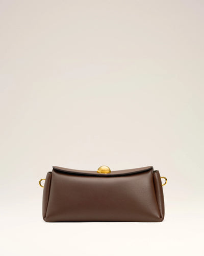 Carrousel Bag aus weichem Leder in braun-chocolat