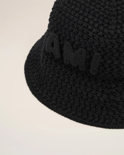 Bucket Hat gestrickt in schwarz