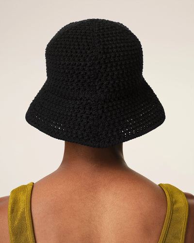 Bucket Hat gestrickt in schwarz