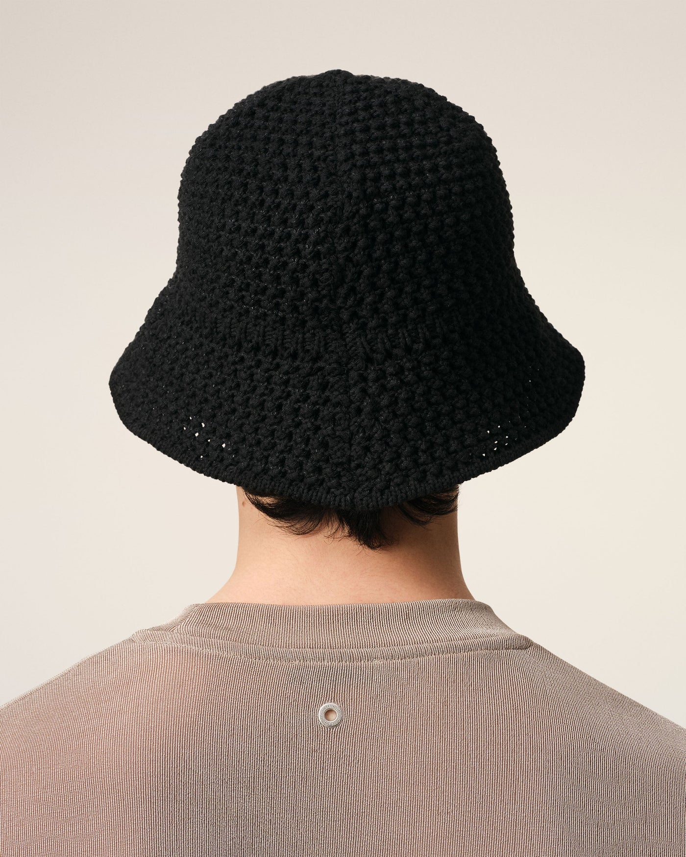 Bucket Hat gestrickt in schwarz