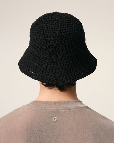 Bucket Hat gestrickt in schwarz