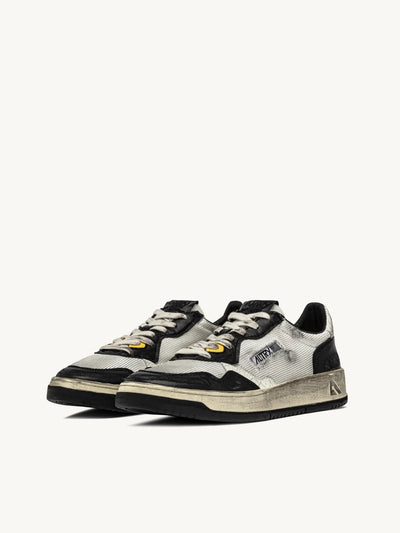 Medalist Super Vintage sneakers with mesh leather in black and white