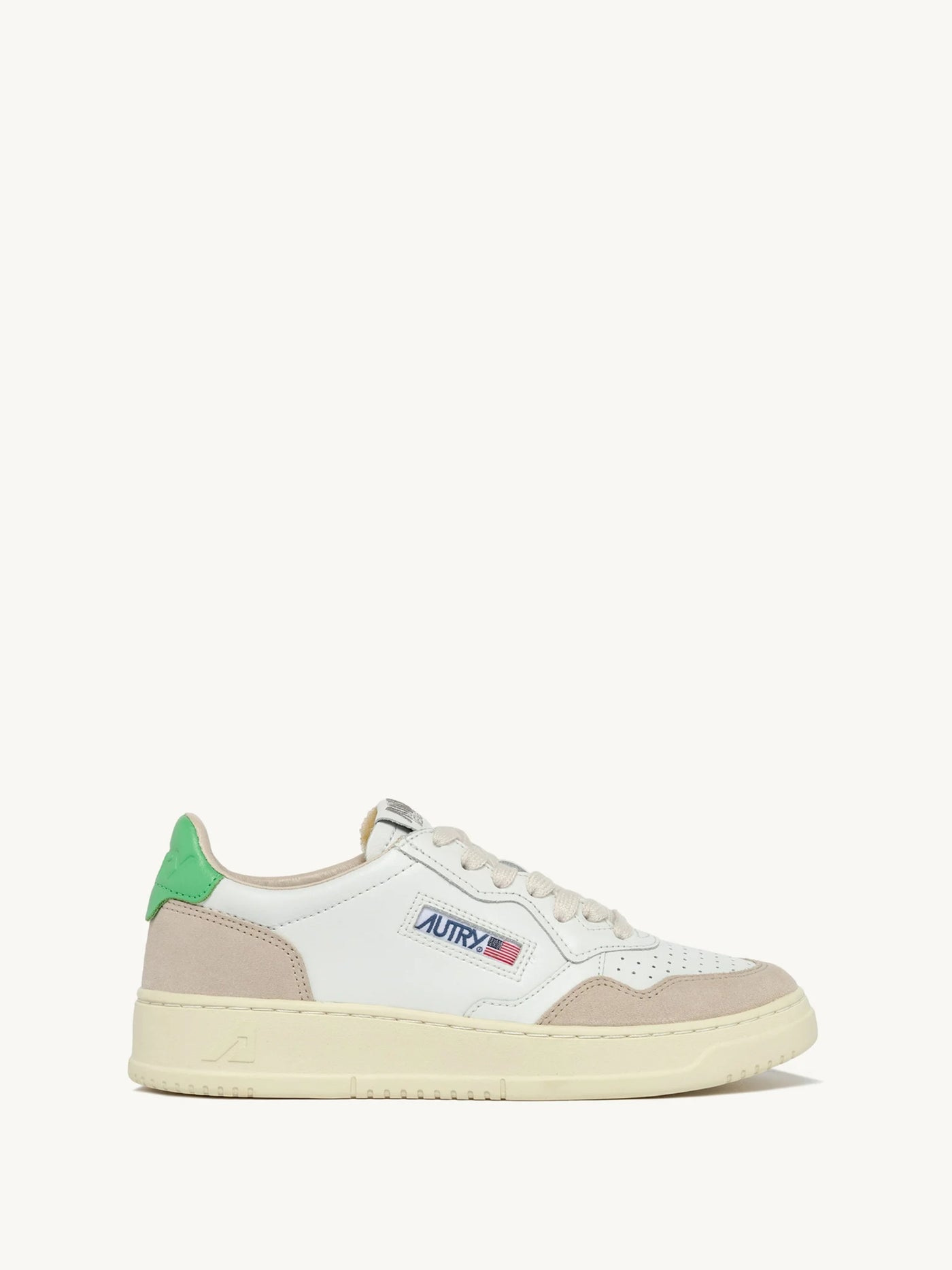 Medalist Low Wom Leat/Suede Wht/Bud Grn