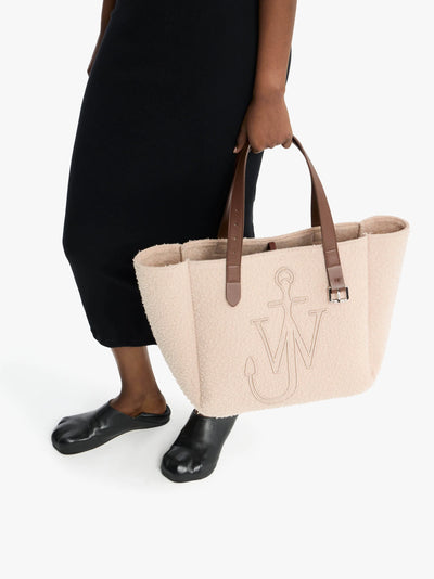 Gürteltasche aus Wolle in beige