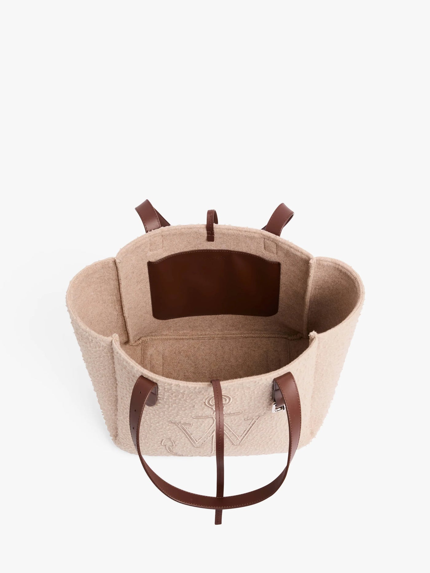 Gürteltasche aus Wolle in beige