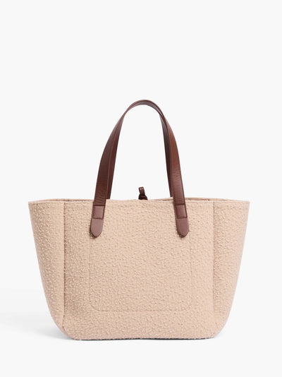 Gürteltasche aus Wolle in beige