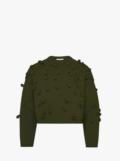 Cropped Pullover mit Schleife