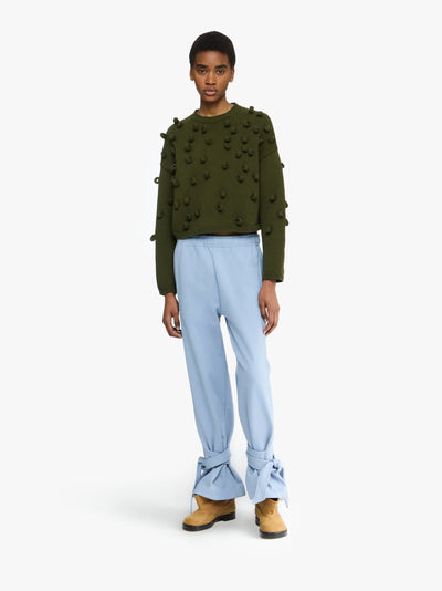 Cropped Pullover mit Schleife