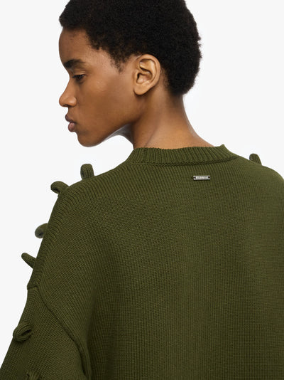 Cropped Pullover mit Schleife