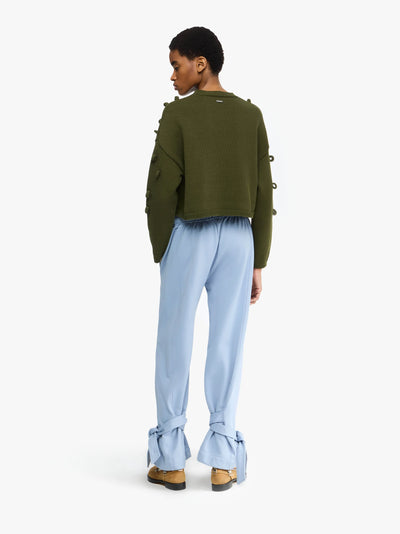 Cropped Pullover mit Schleife