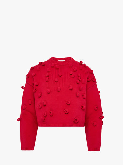 Cropped Pullover mit Schleife