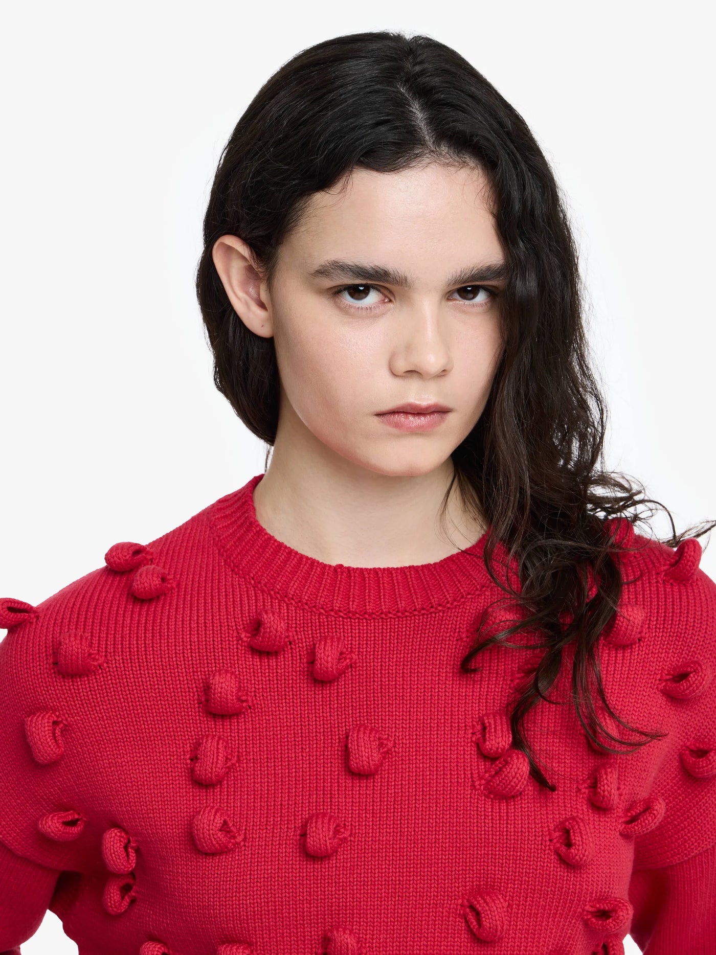 Cropped Pullover mit Schleife