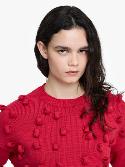 Cropped Pullover mit Schleife