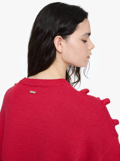 Cropped Pullover mit Schleife