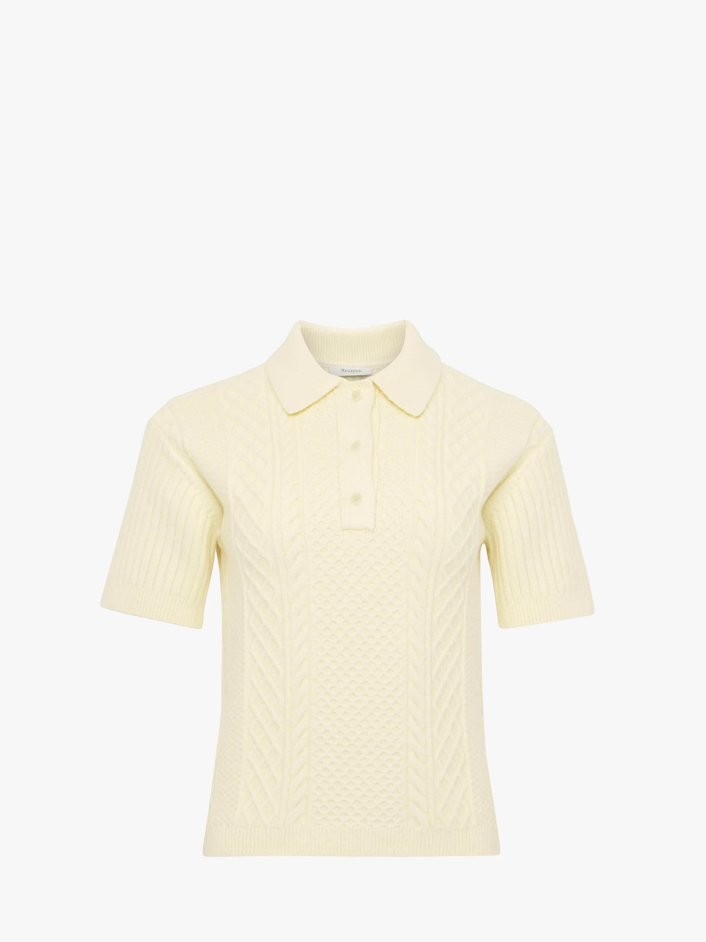Cropped Zopf Polo in ecru