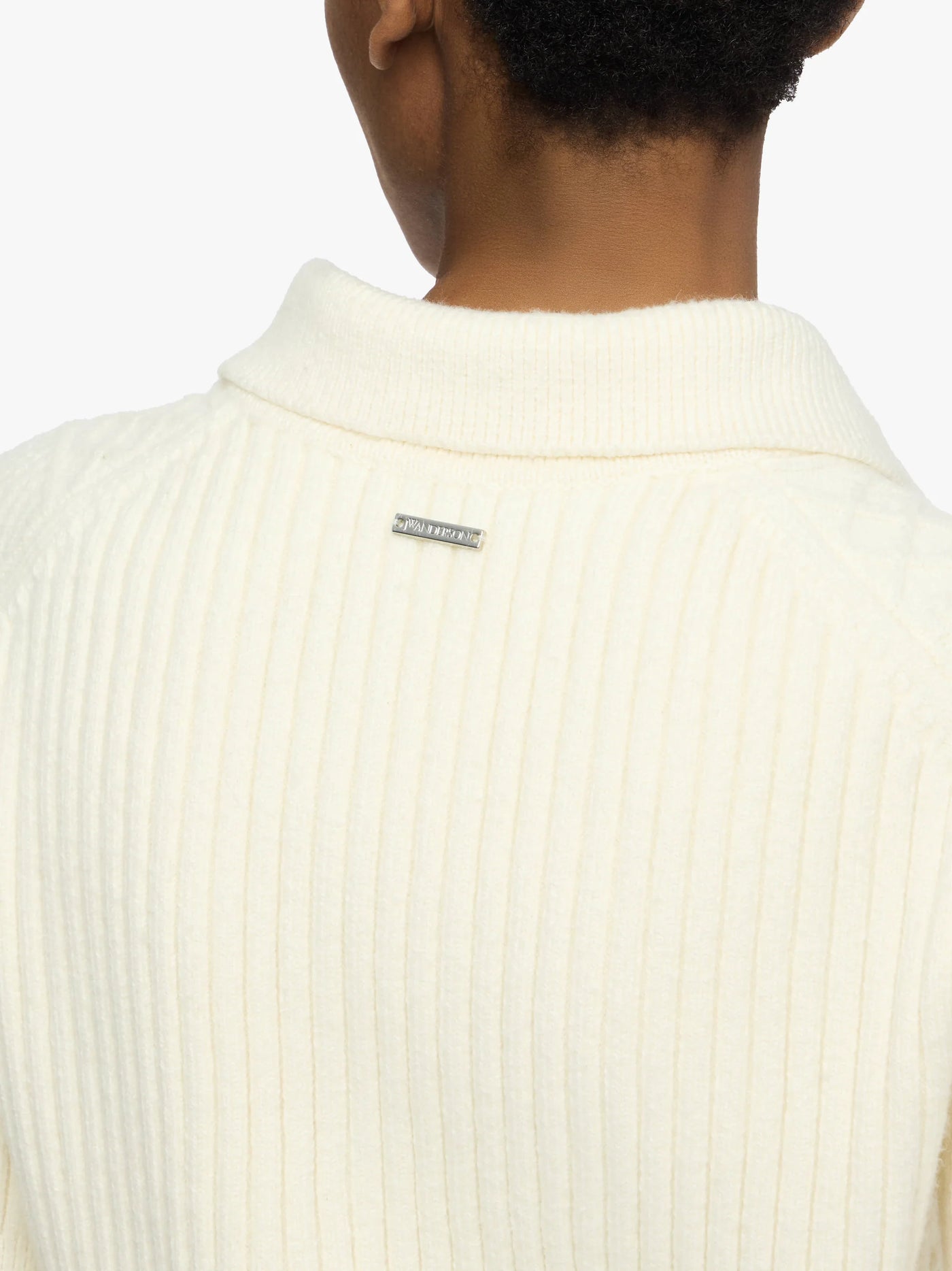 Cropped Zopf Polo in ecru