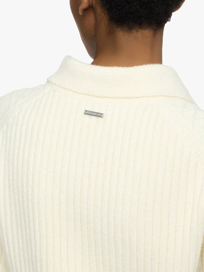 Cropped Zopf Polo in ecru