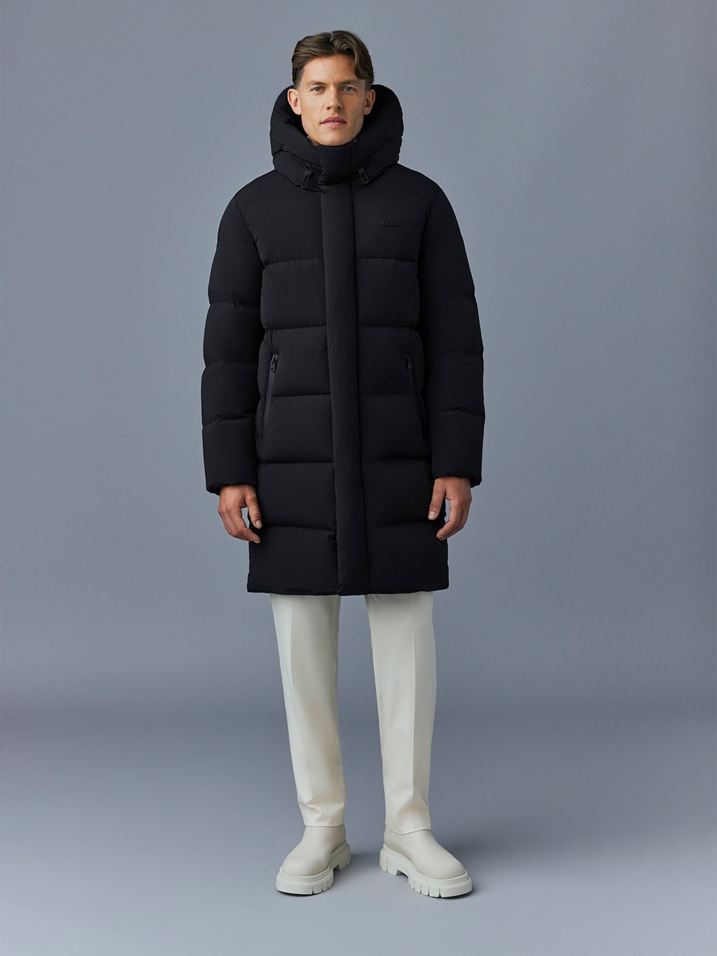 Antoine City down coat in black