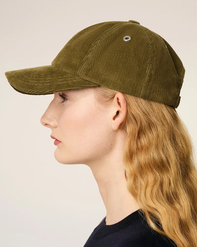 Cord Cap de Coeur in bronze-grün-schwarz