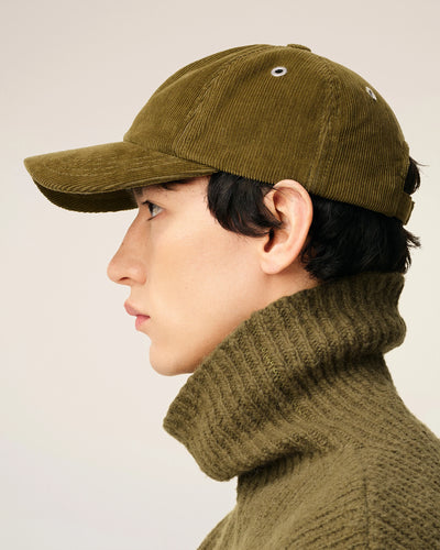 Cord Cap de Coeur in bronze-grün-schwarz