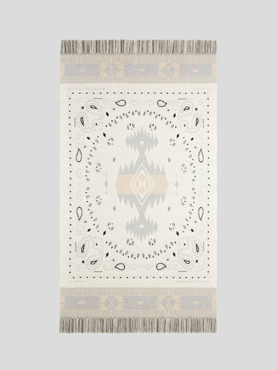 ALANUI Decken | Icon Bandana Jacquard Decke weiß-grau | LMRO008F22KNI0010185 WHITE / ADAM/EVE