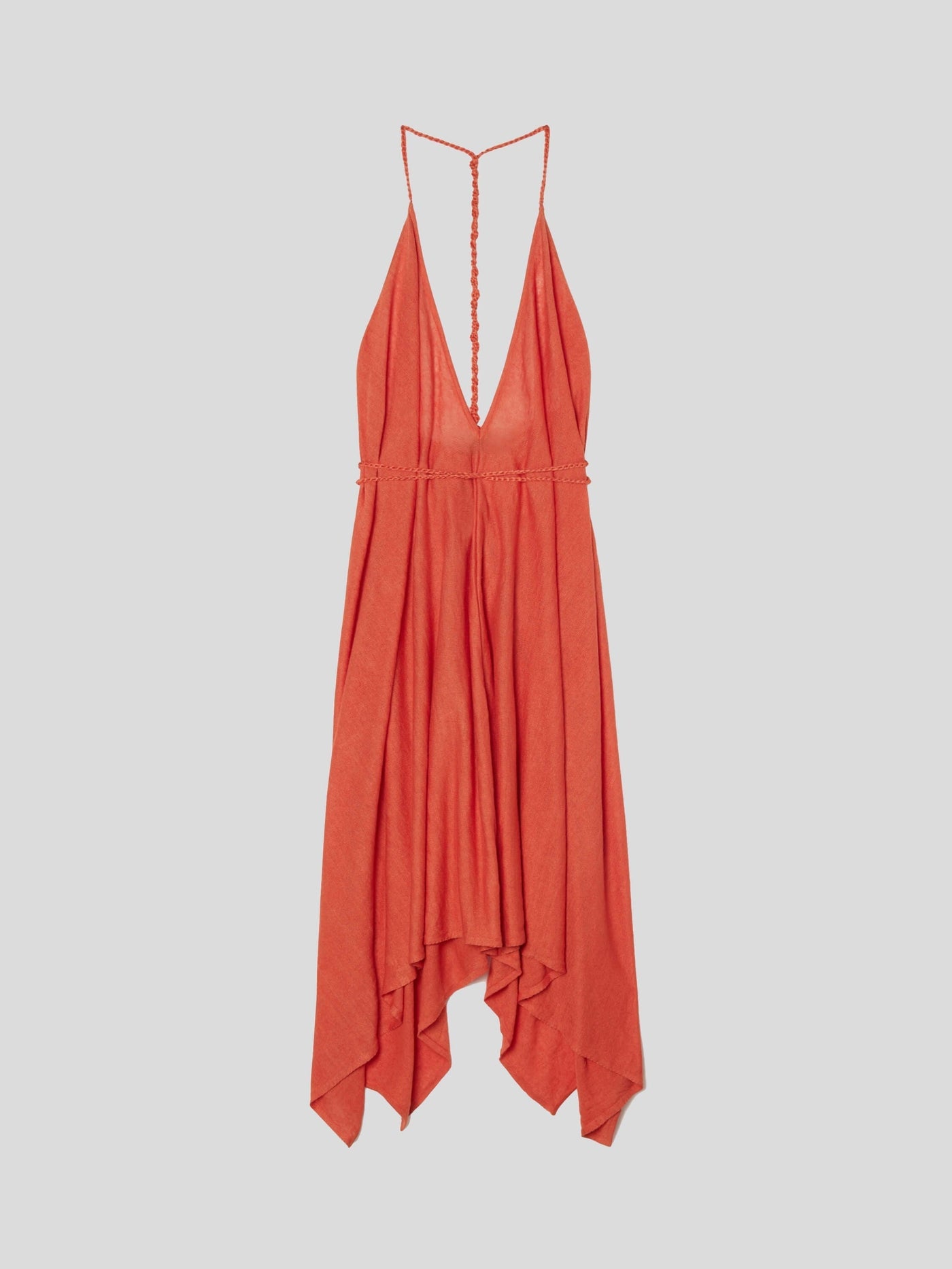 ALANUI Kleider | Get Lost Kleid aus Leinen in coral-orange | LWHI048S23KNI0012626 O/S / ADAM/EVE