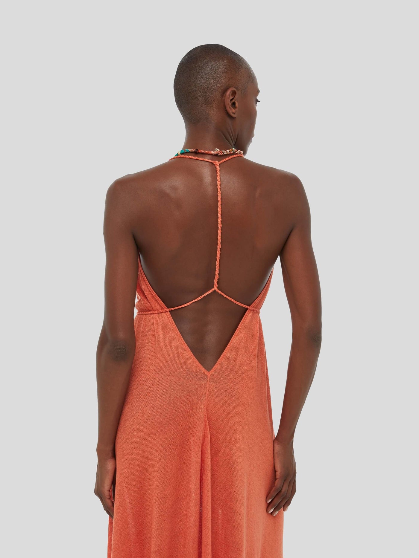 ALANUI Kleider | Get Lost Kleid aus Leinen in coral-orange | LWHI048S23KNI0012626 O/S / ADAM/EVE