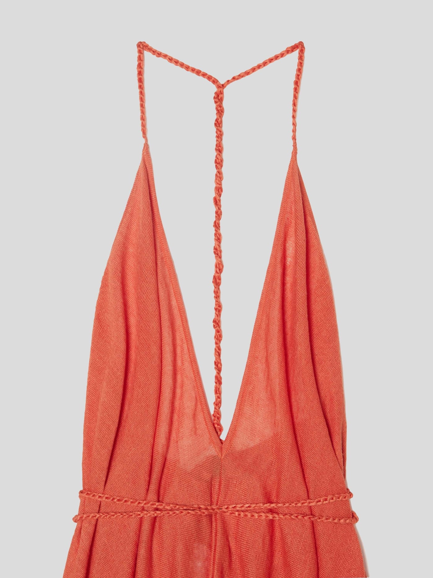 ALANUI Kleider | Get Lost Kleid aus Leinen in coral-orange | LWHI048S23KNI0012626 O/S / ADAM/EVE