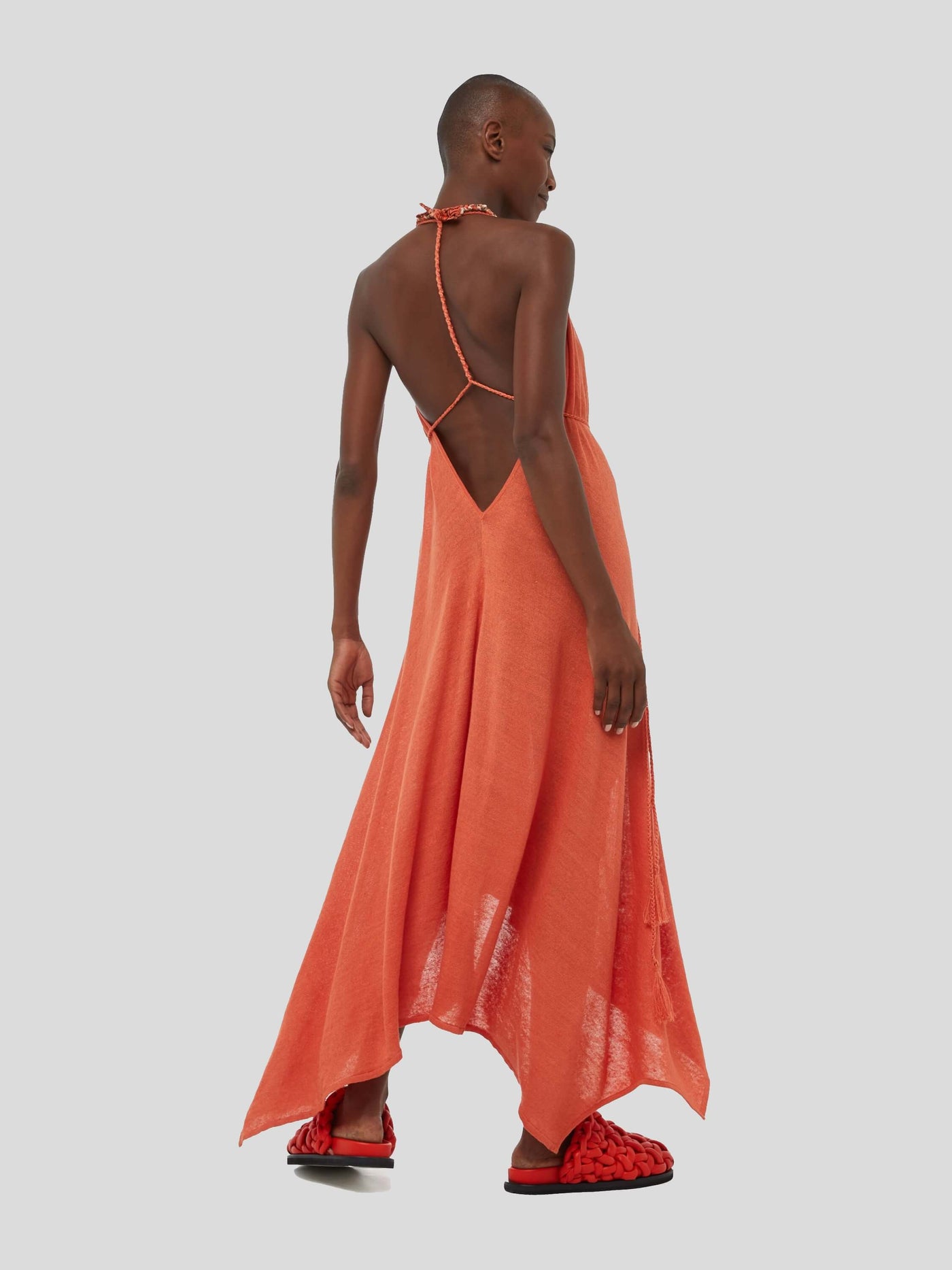 ALANUI Kleider | Get Lost Kleid aus Leinen in coral-orange | LWHI048S23KNI0012626 O/S / ADAM/EVE