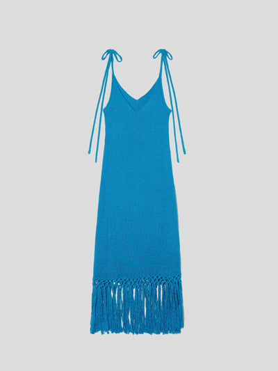 ALANUI Kleider | Strickkleid "Sunset at the Beach" blau | LWHI040S23KNI0014045 S / ADAM/EVE