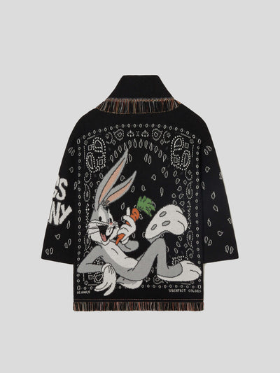 ALANUI Pullover & Strick | Cardigan Bugs Bunny Bandana Jacquard schwarz | LWHB064S23KNI0121084 S / ADAM/EVE