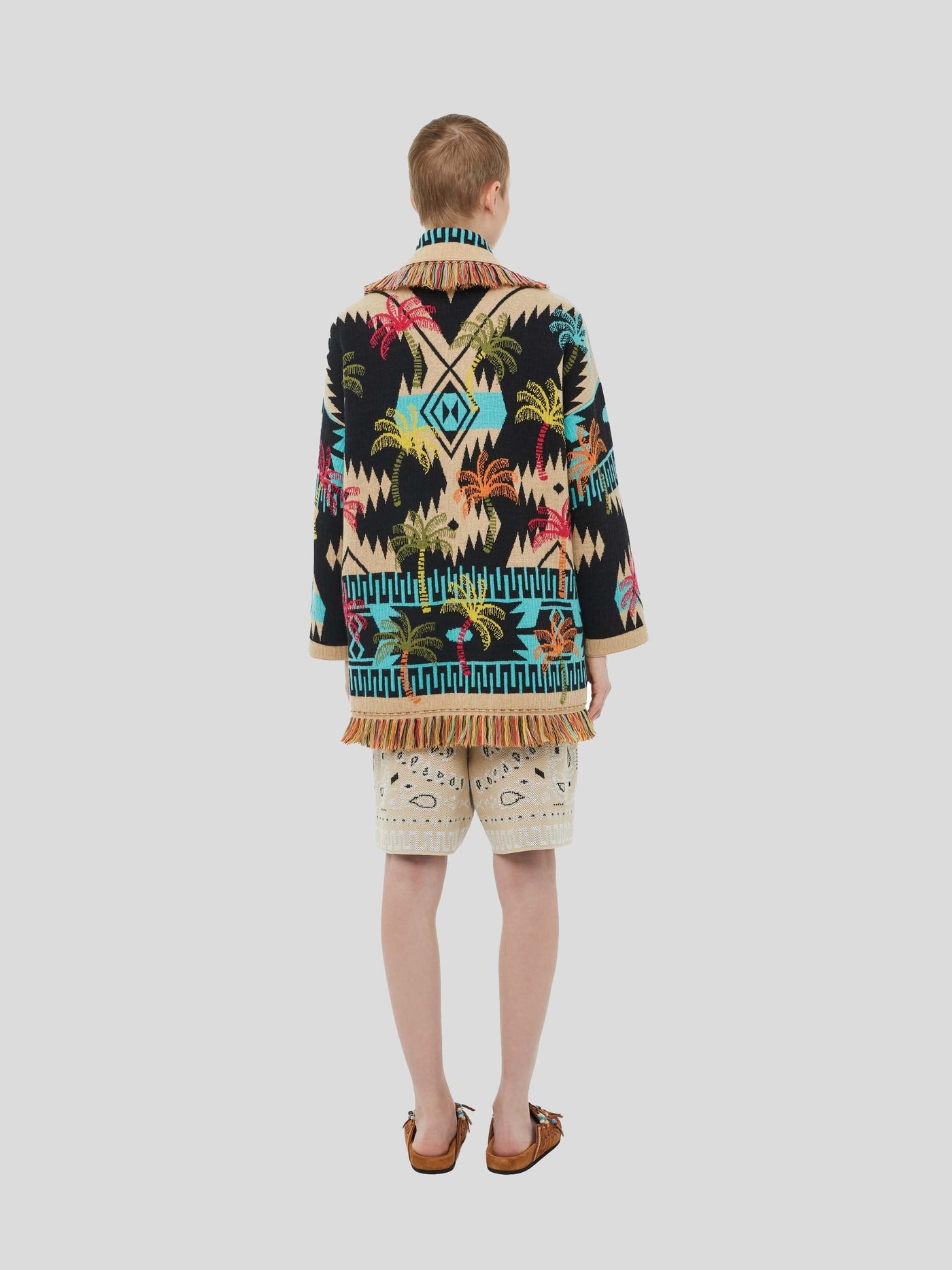 ALANUI Pullover & Strick | Cardigan Palmen-Jacquard multicolor | LWHB064S23KNI0251084 XS / ADAM/EVE