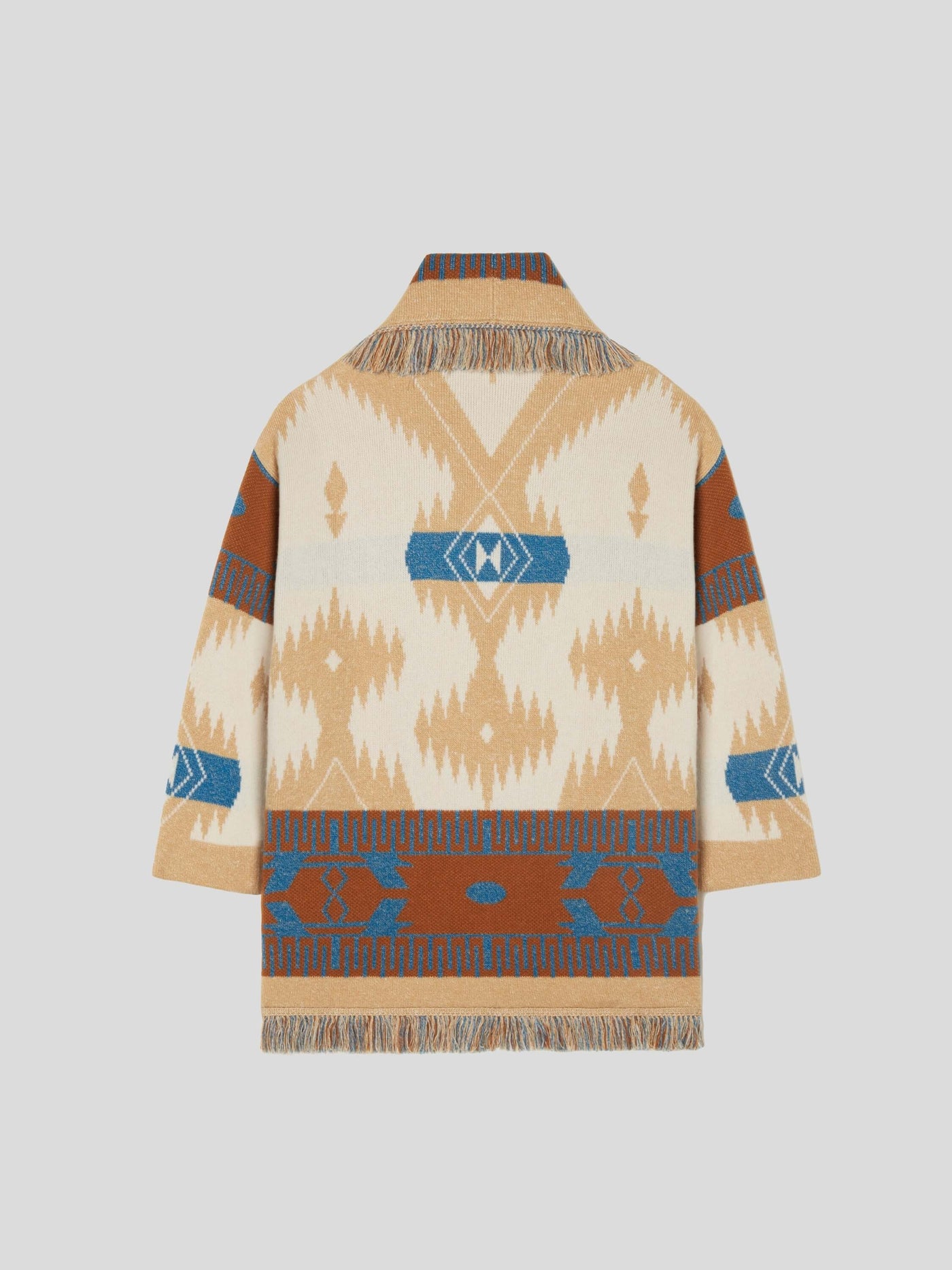 ALANUI Pullover & Strick | Icon Jacquard Cardigan beige-blau lagoon | LWHB064S23KNI0010362 S / ADAM/EVE