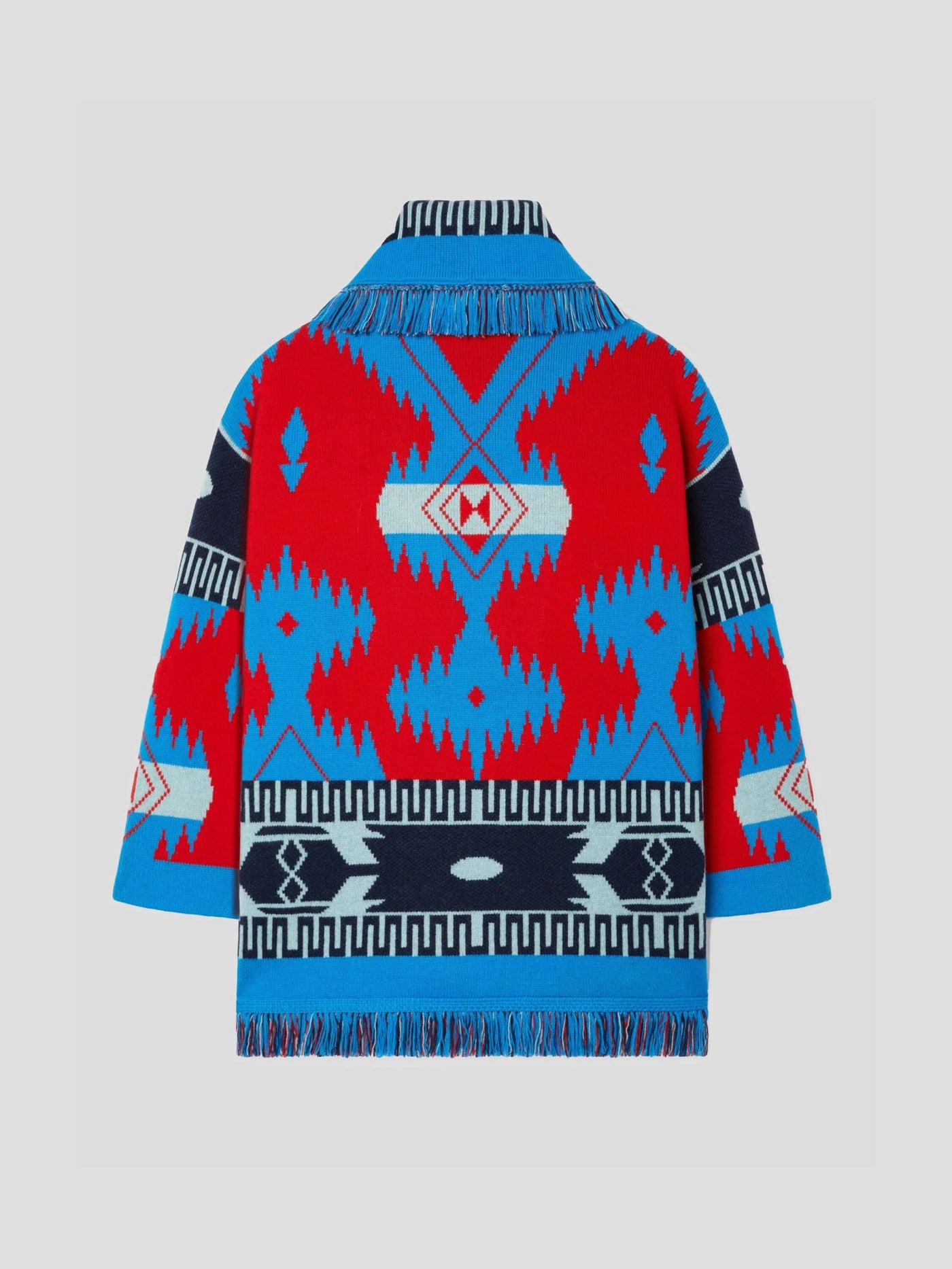 ALANUI Pullover & Strick | Icon Jacquard Cardigan Ethno red-multicolor | LWHB064F22KNI0012584 red / ADAM/EVE