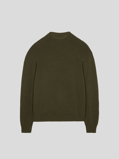 ALANUI Pullover & Strick | Kaschmir Rundhals Pullover in olive grün | LMHE026F23KNI0015656 / ADAM/EVE