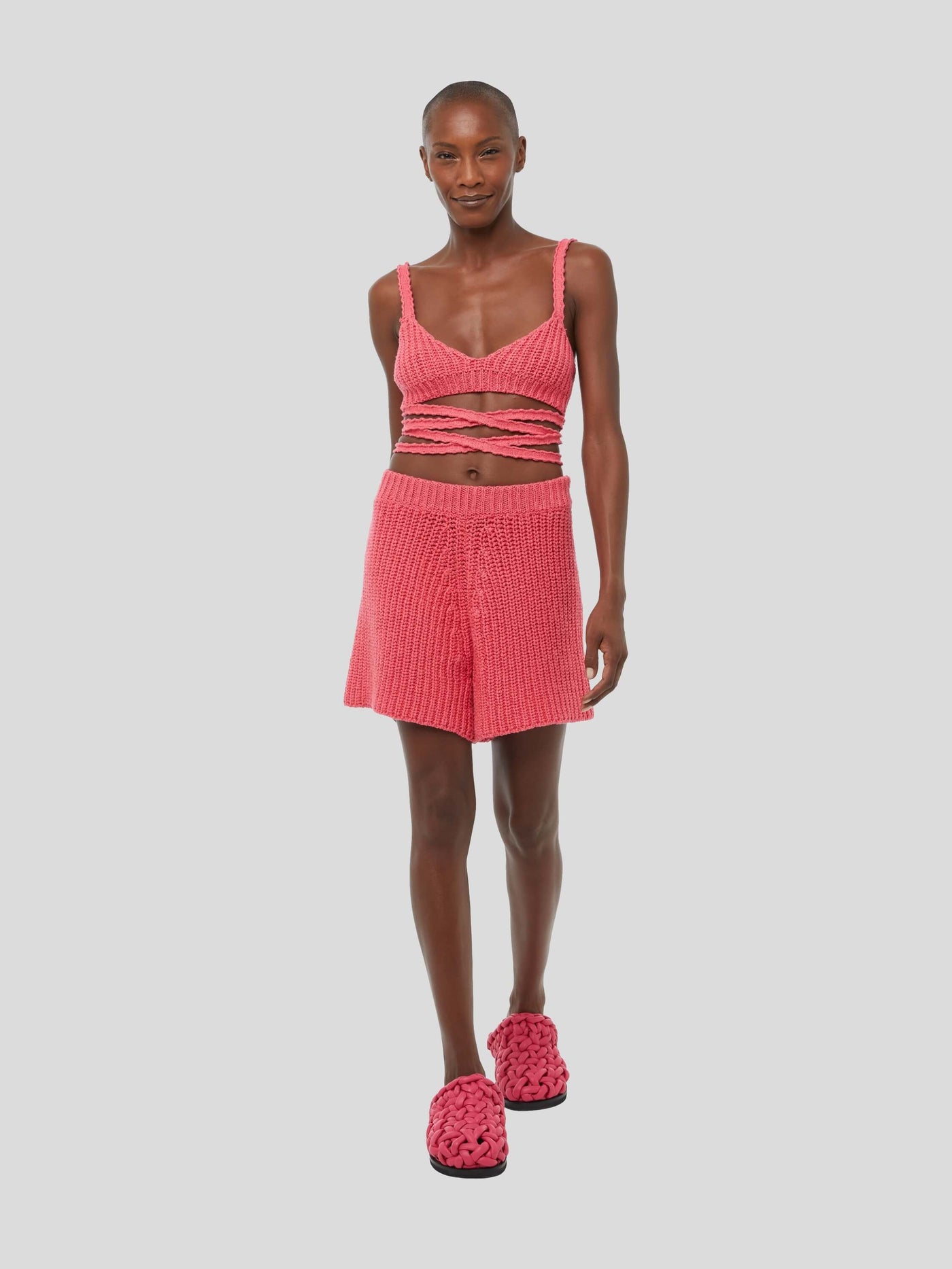 ALANUI Shorts & Bermudas | Strick Short Palm Springs pink | LWHM014S23KNI0023232 S / ADAM/EVE