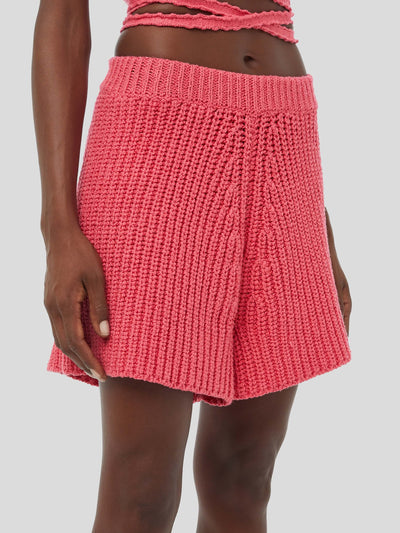 ALANUI Shorts & Bermudas | Strick Short Palm Springs pink | LWHM014S23KNI0023232 S / ADAM/EVE