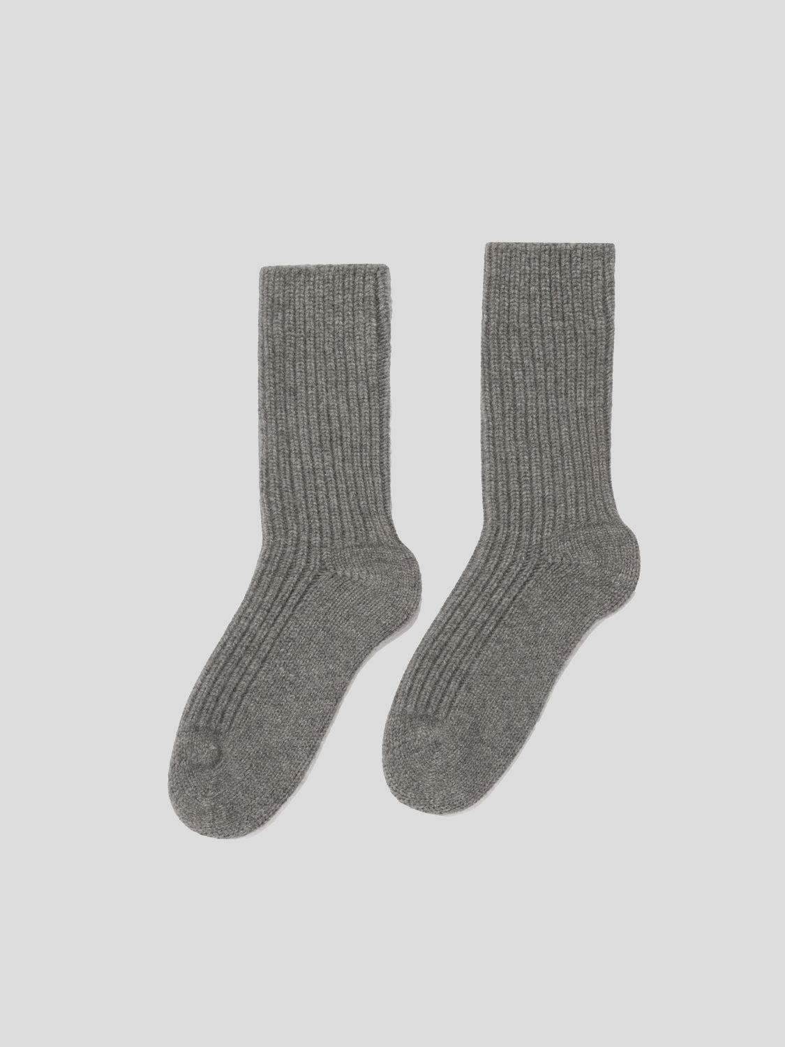 ALANUI Socken | Gerippte Kaschmir Socken in thunderstorm grau | LWRA010F23KNI0010600 / ADAM/EVE