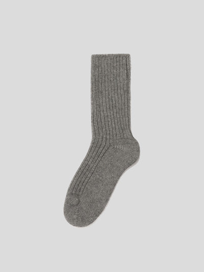 ALANUI Socken | Gerippte Kaschmir Socken in thunderstorm grau | LWRA010F23KNI0010600 / ADAM/EVE
