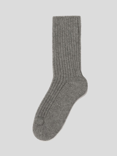 ALANUI Socken | Gerippte Kaschmir Socken in thunderstorm grau | LWRA010F23KNI0010600 / ADAM/EVE