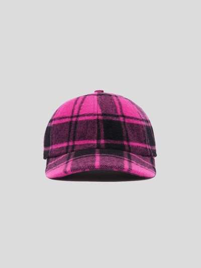 AMI Paris Cap's & Mützen | Flanell Cap kariert fuchsia-schwarz | UCP222.412 618 fuchsia / ADAM/EVE