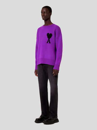 AMI Paris Pullover & Strick | Oversize Pullover de Coeur purple-lila | UKS002.018 501 purple / ADAM/EVE